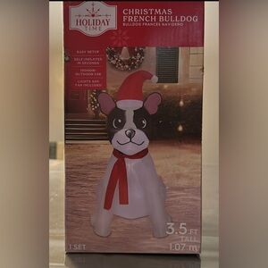 COPY - Christmas French Bulldog 3.5 FT Tall Inflatable. Brand New.